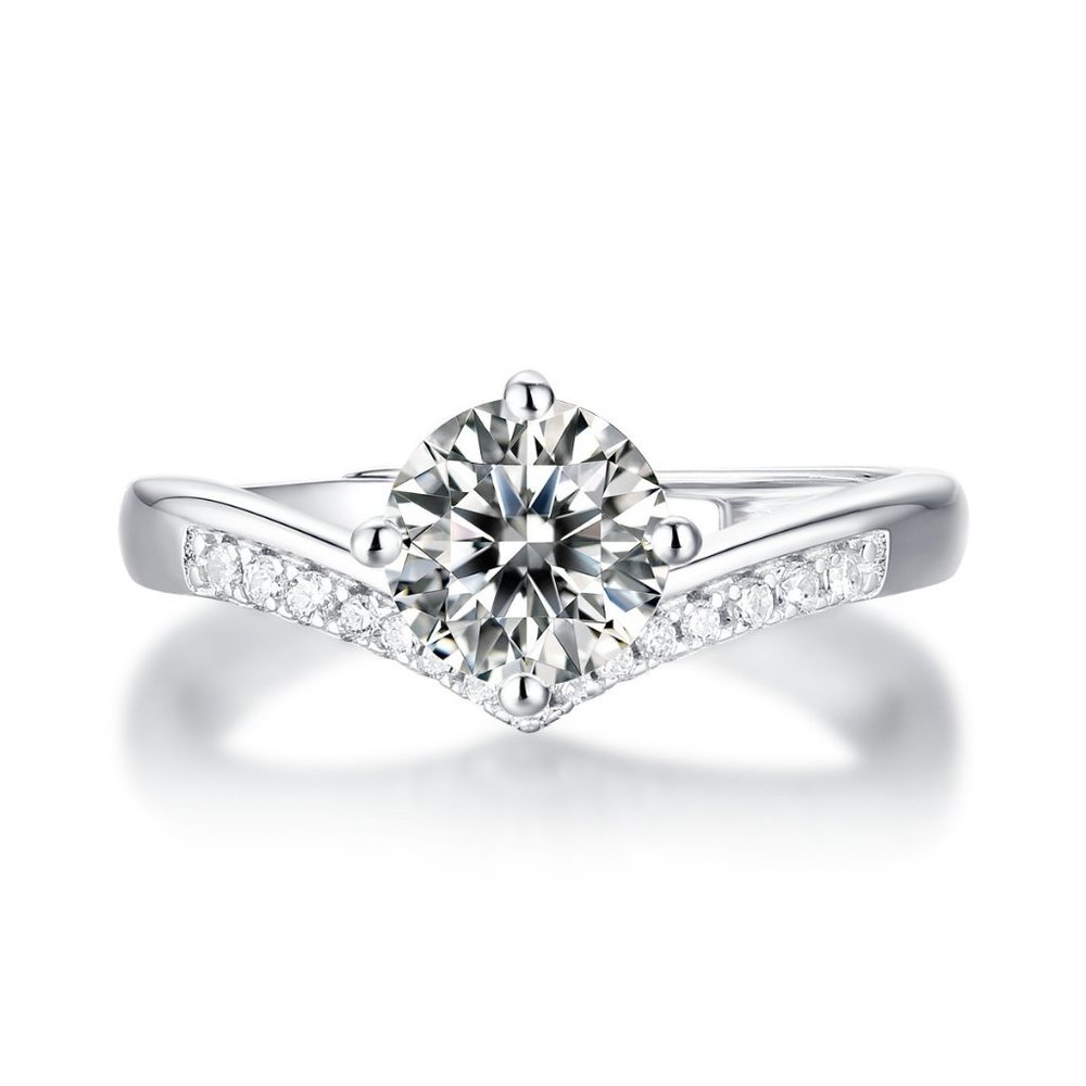 Certified 1ct. t.w. Moissanite Diamond Solitaire Wedding Engagement Ring NEW - Picture 5 of 13
